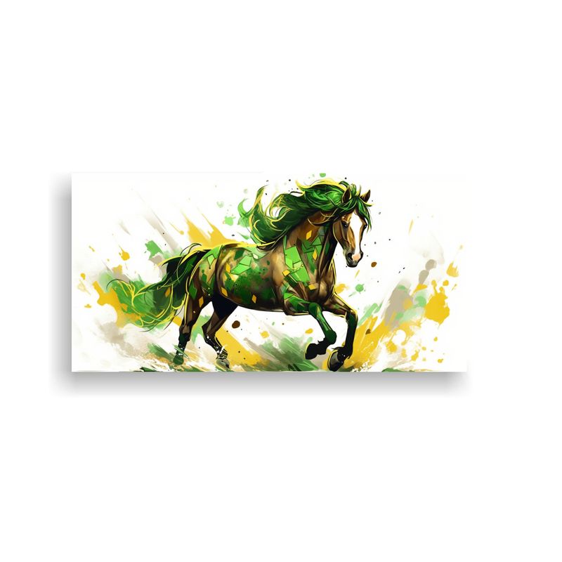 GENERICO - Pintura Cuadro Espectacular De Un Caballo Clydesda 160x80cm