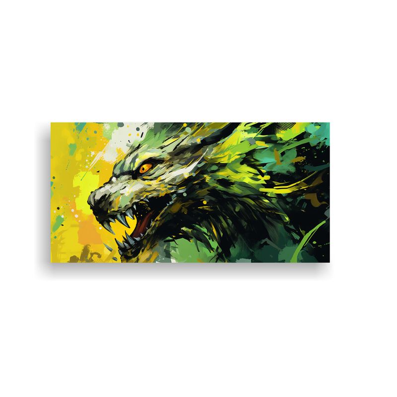 GENERICO - Pinturas De Decoración En Amarillo Y Verde Con Dr 160x80cm