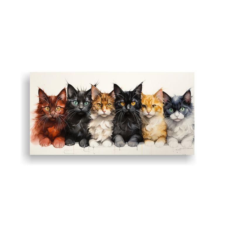 GENERICO - Pinturas Decorativas Vintage De Gatos Fantasia Col 160x80cm