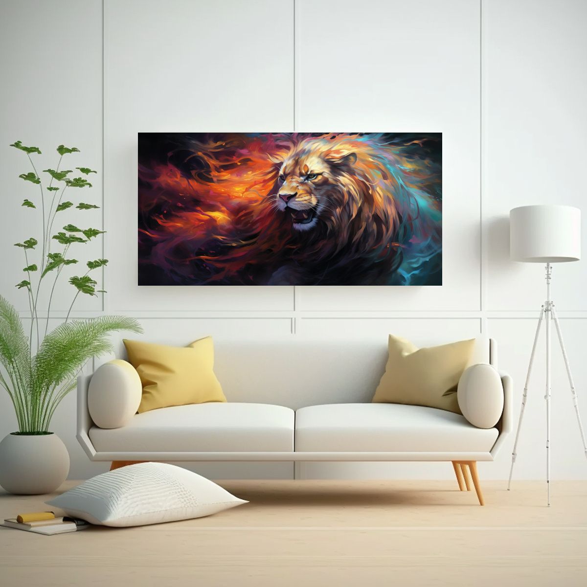 GENERICO - Pintura Al Estilo óleo De Animales Legendarios En 160x80cm