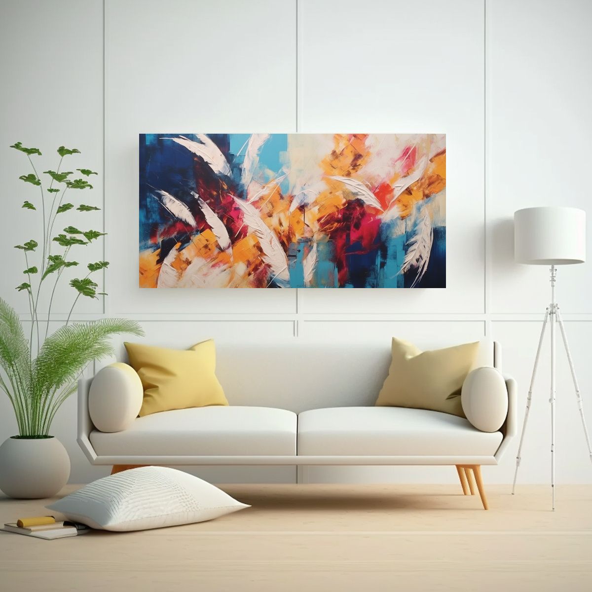 GENERICO - Cuadro Abstracto Composición Equilibrada Para De 160x80cm