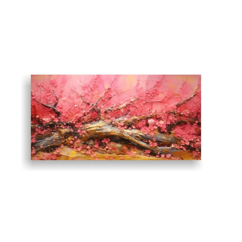 GENERICO - Pintura Al Estilo óleo Japonesa Abstracta Equilib 160x80cm