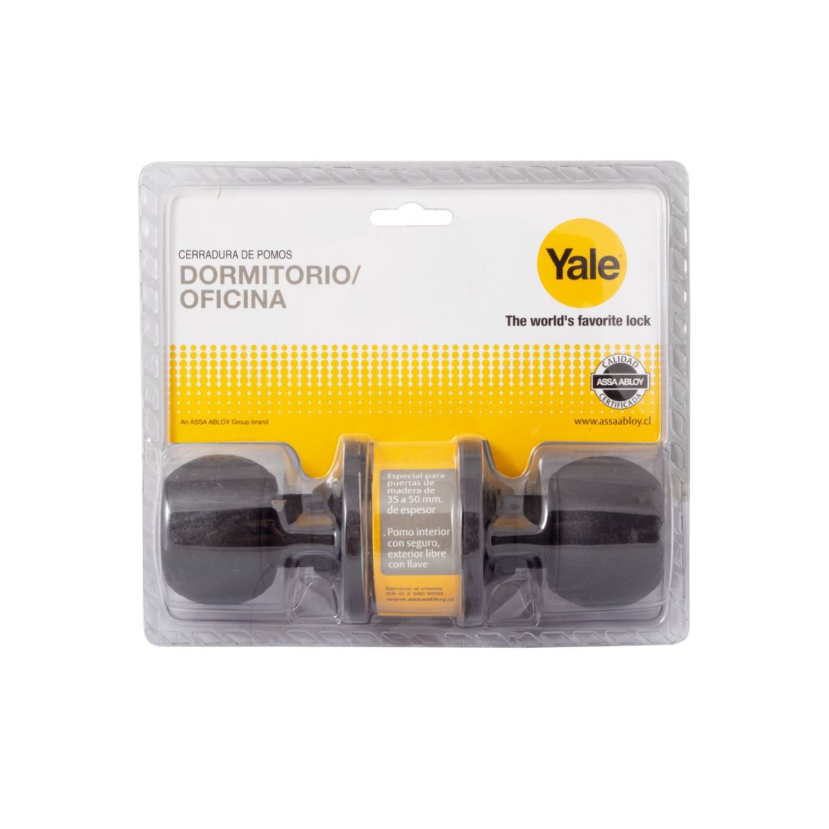 YALE - Cerradura Cilíndrica Pomo YALE Oficina-Dormitorio