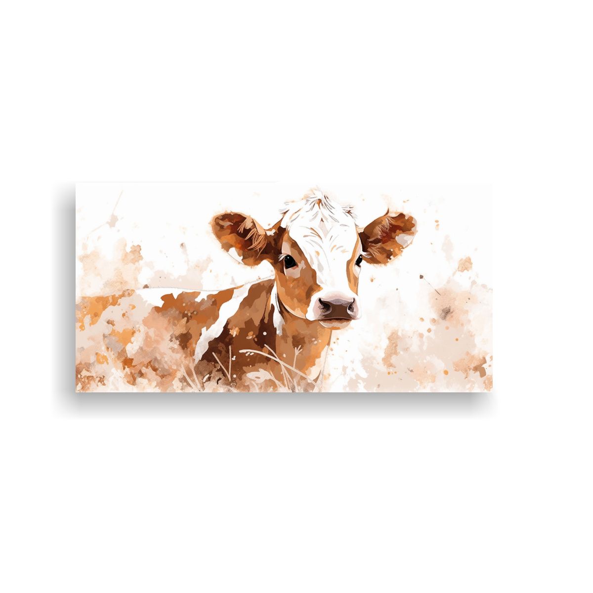 GENERICO - Cuadro Inspirador Poder Animal En Marrón Y Blanco 160x80cm.