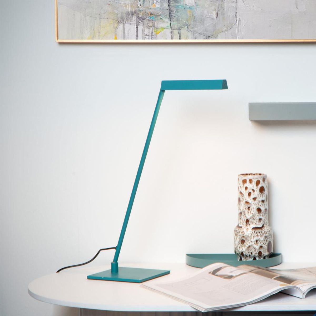 BOSCO - LAMPARA DE MESA LAVALE TURQUESA LED 3W-2700K