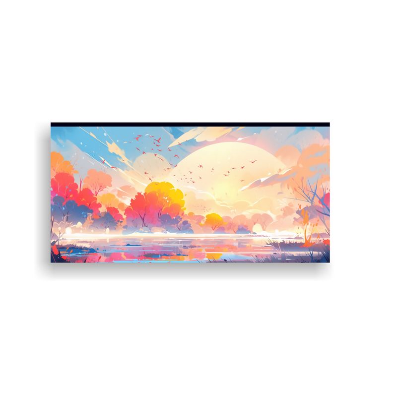 GENERICO - Pinturas Decorativas De Paisaje De Verano De Arte  160x80cm