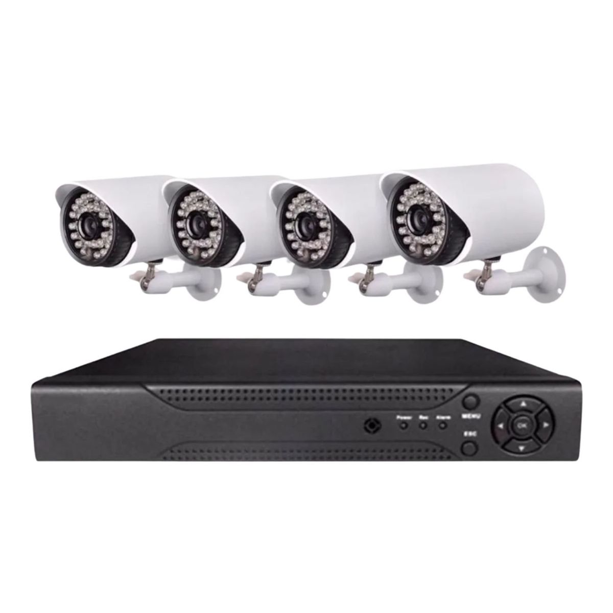 IMPORTCLICK - Kit CCTV 4 Cámaras De Seguridad Mas DVR 1080p Full HD