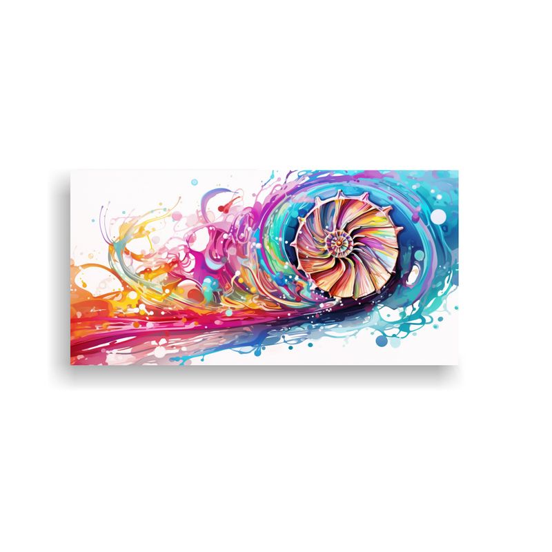 GENERICO - Lienzo De Tela Arte Callejero Nautilus En Colores  160x80cm