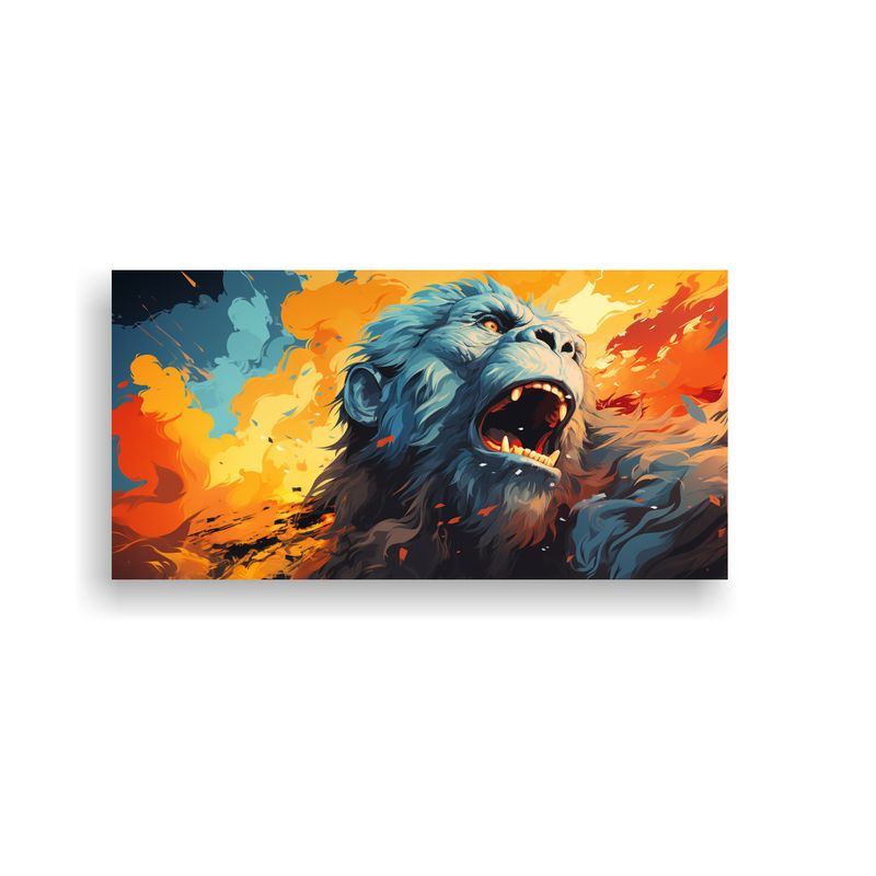 GENERICO - Lienzos Modernos Majestuosos Yeti En El Cielo Azu 160x80cm
