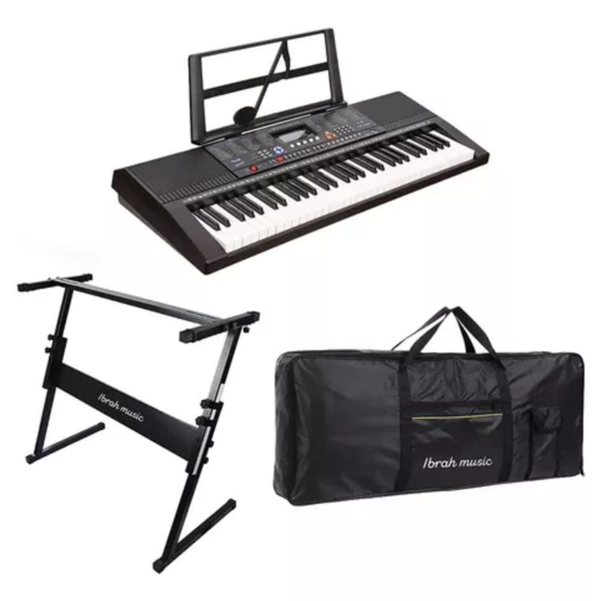 U BUY - Teclado Musical 61 Teclas Piano + Funda + Atril