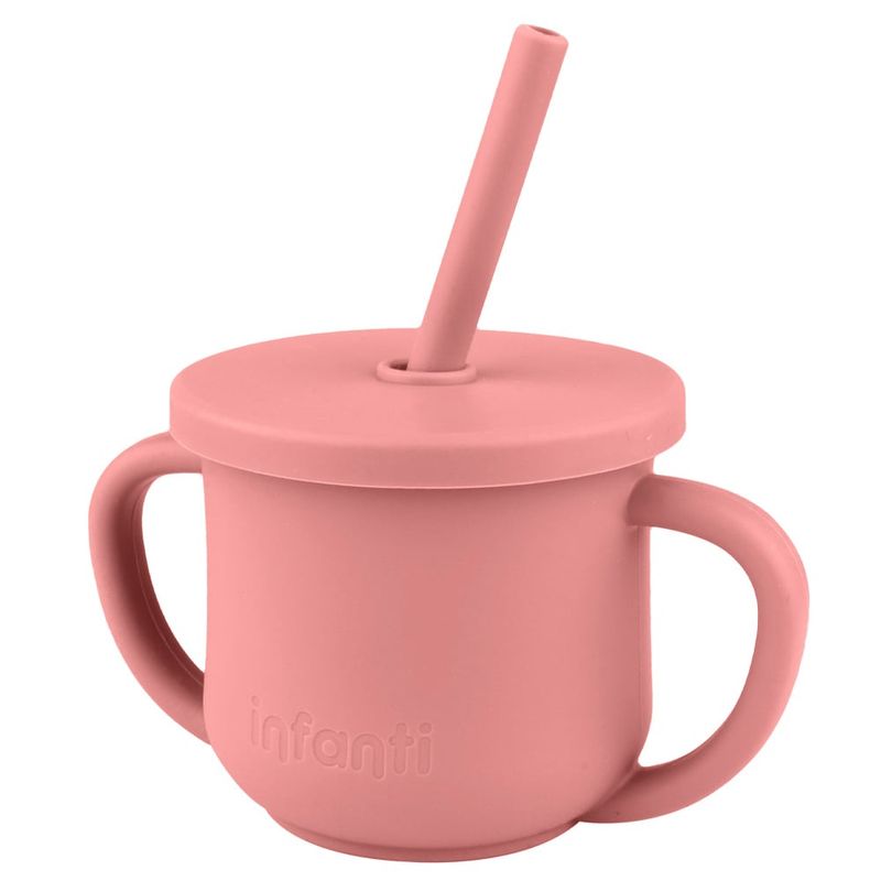 INFANTI - Vaso 2 en 1 Con Asas Rojo Infanti