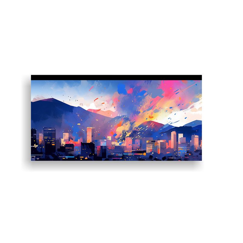 GENERICO - Pinturas Decorativas Abstractas Estilo Santiago En 160x80cm
