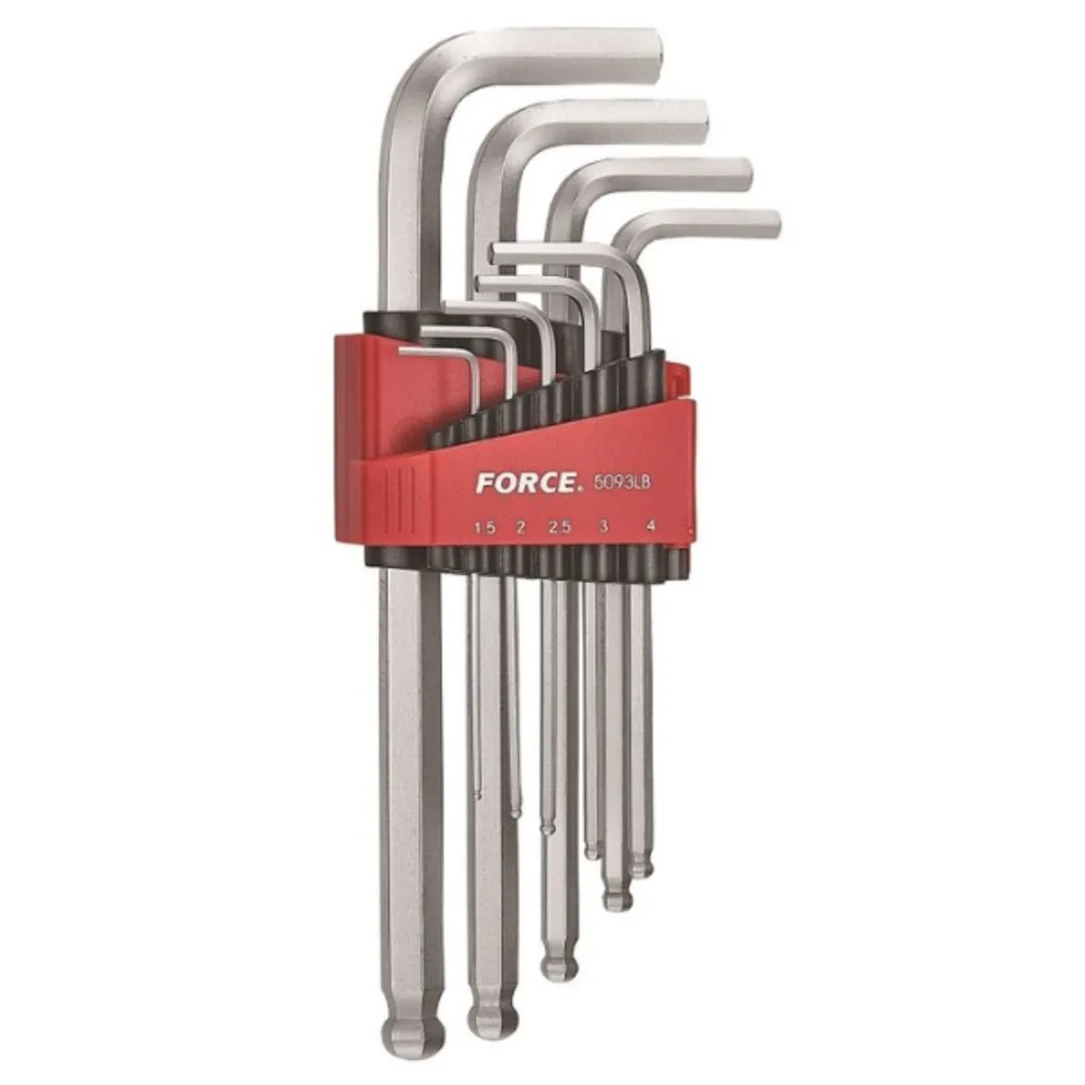 FORCE - Juego Llaves Allen Hexagonales Largas 1,5 a 10mm 5093LB Force