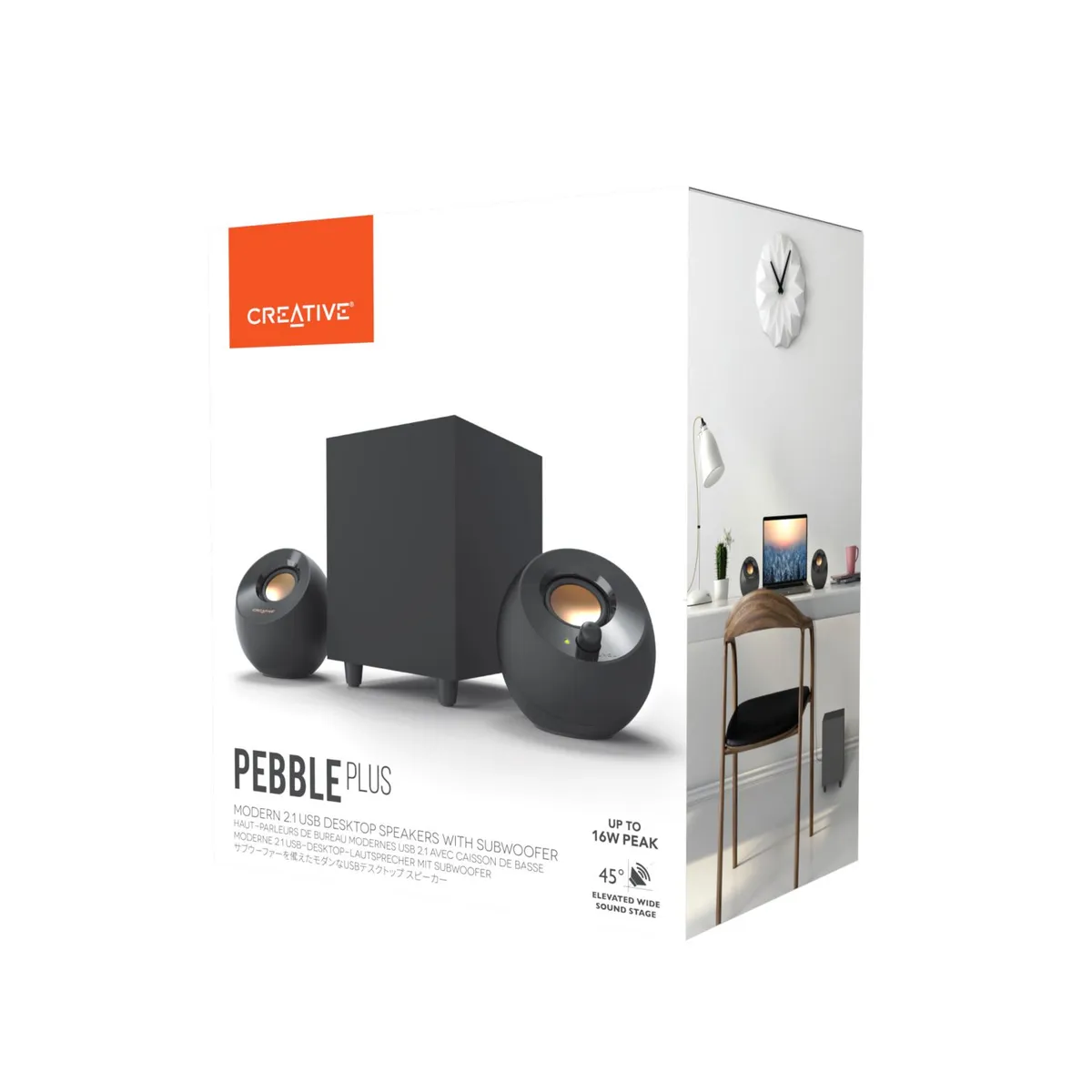 CREATIVE - Parlante Creative Pebble Plus con Subwoofer