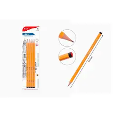 GENERICO - Lápiz Punta Adhesiva Amarillo Negro 12pcs