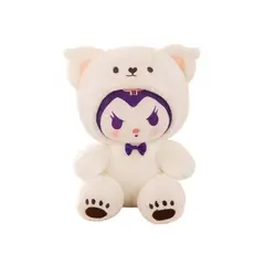 TIOZONEY - Peluche Suave Kuromi Pijama Color Blanco 25 Cm