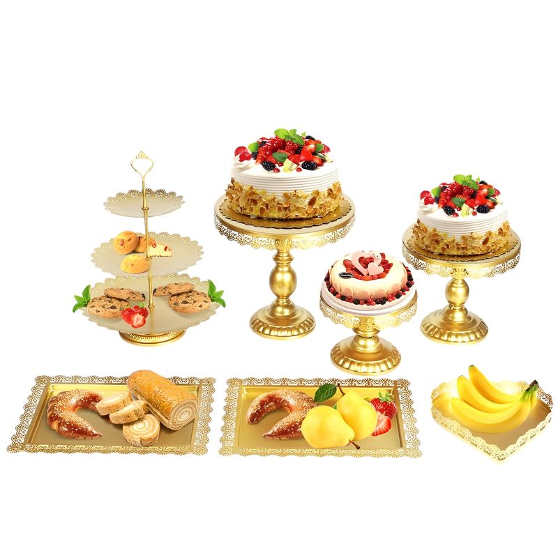 Pasteleria - Set 7 Base Torta Porta Cupcakes Bases Para Tortas Exhibicion