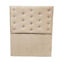Respaldo 1 Plaza Beige Felpa Botón Diamante a piso Muebles Rimar