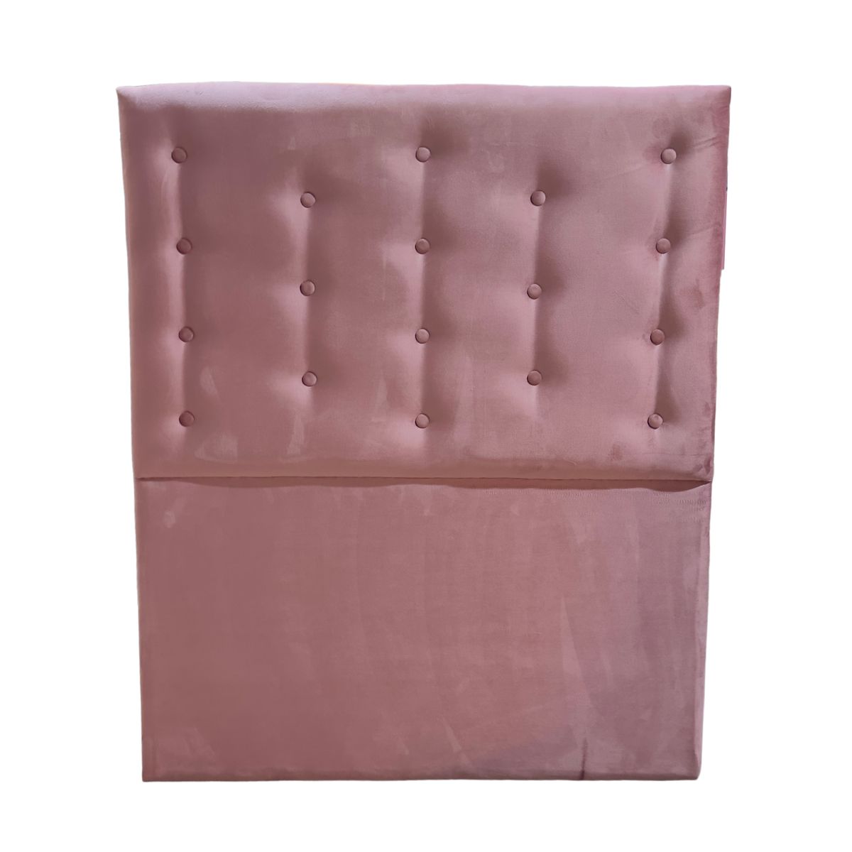 GENERICO - Respaldo 1 Plaza Palo Rosa Felpa Botón a piso Muebles Rimar