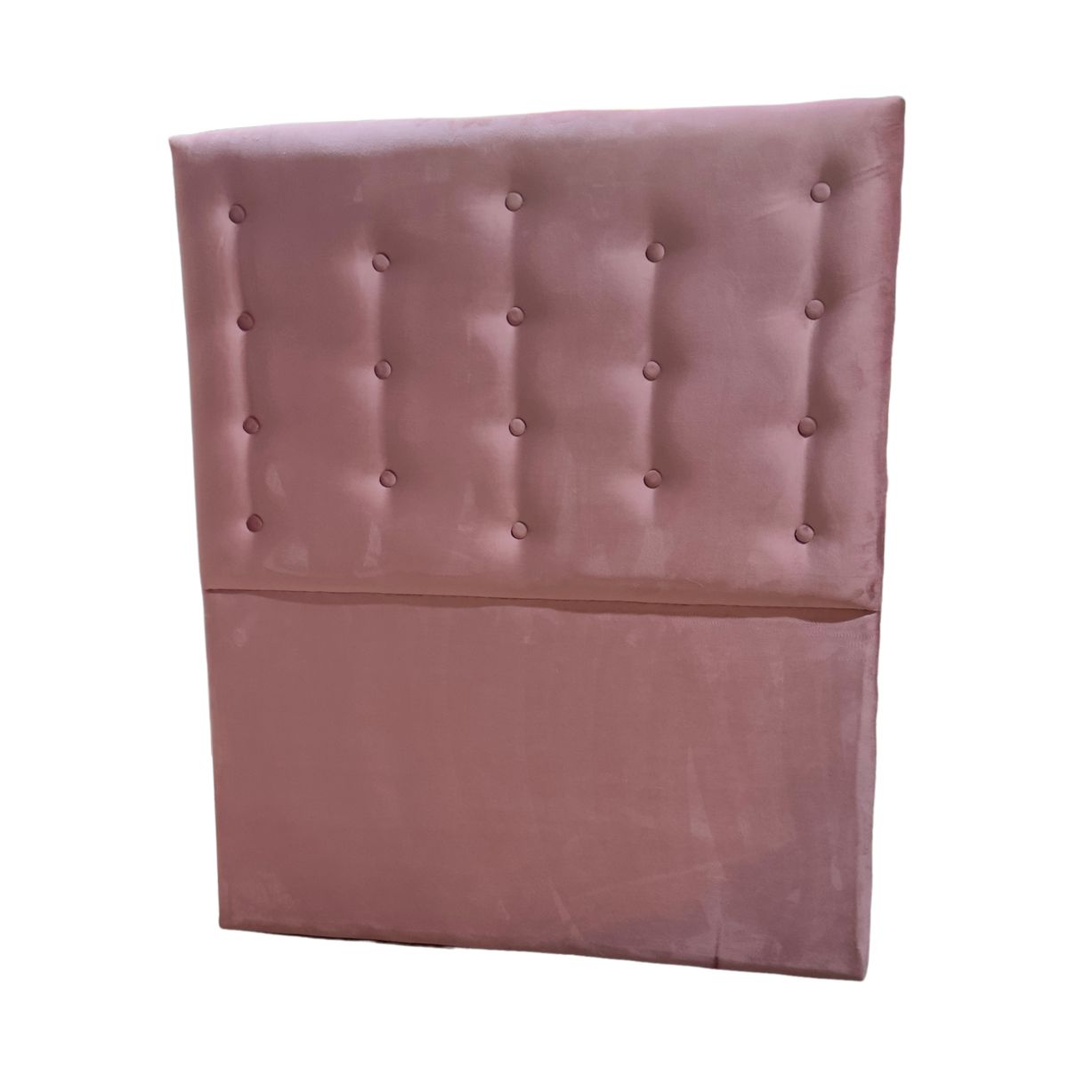 GENERICO - Respaldo 1 Plaza Palo Rosa Felpa Botón a piso Muebles Rimar