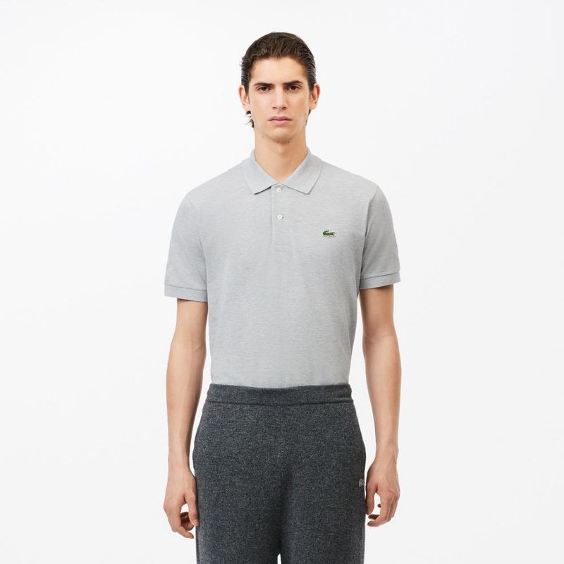 LACOSTE - Polera Polo Algodón Hombre Lacoste L1264 Gris