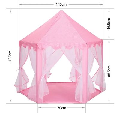 Imagen 2 del producto Carpa Casita juegos infantil con cortinas rosada