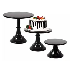 Pasteleria - Set 3 Base Para Tortas Porta Tortas Porta Cupcake Exhibicion
