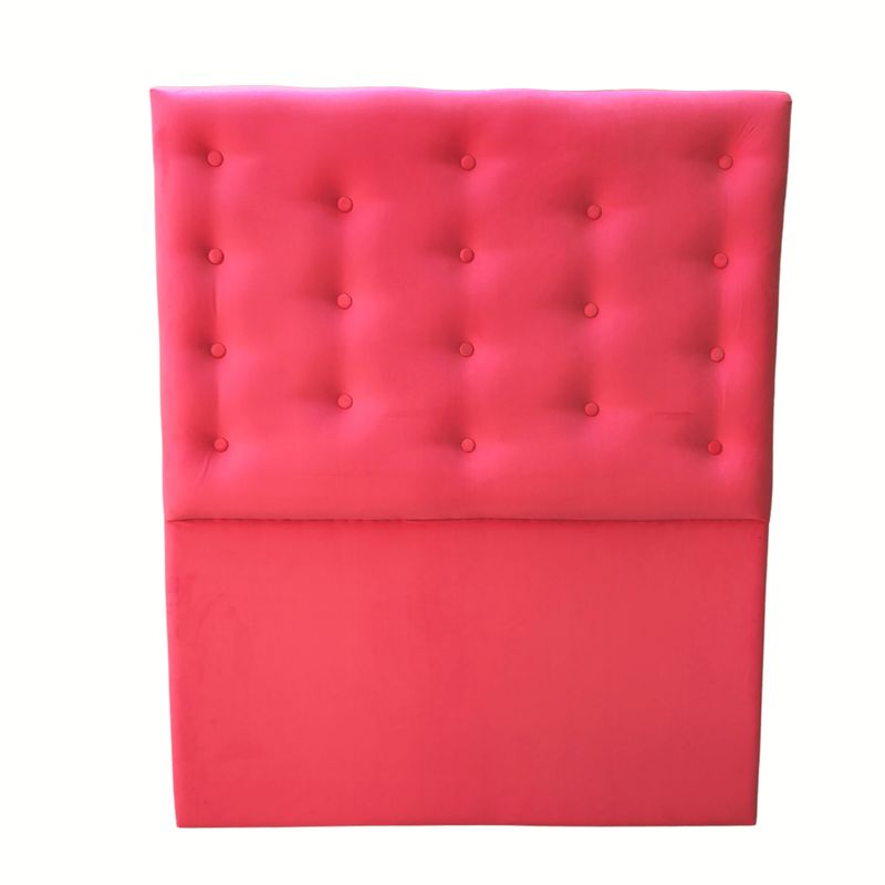 GENERICO - Respaldo 1 1/2 Rojo Felpa Botón a piso Muebles Rimar
