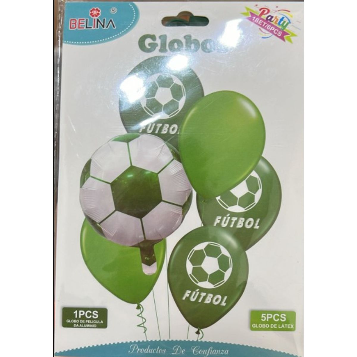 GENERICO - Set 6 Piezas Globos De Futbol Latex