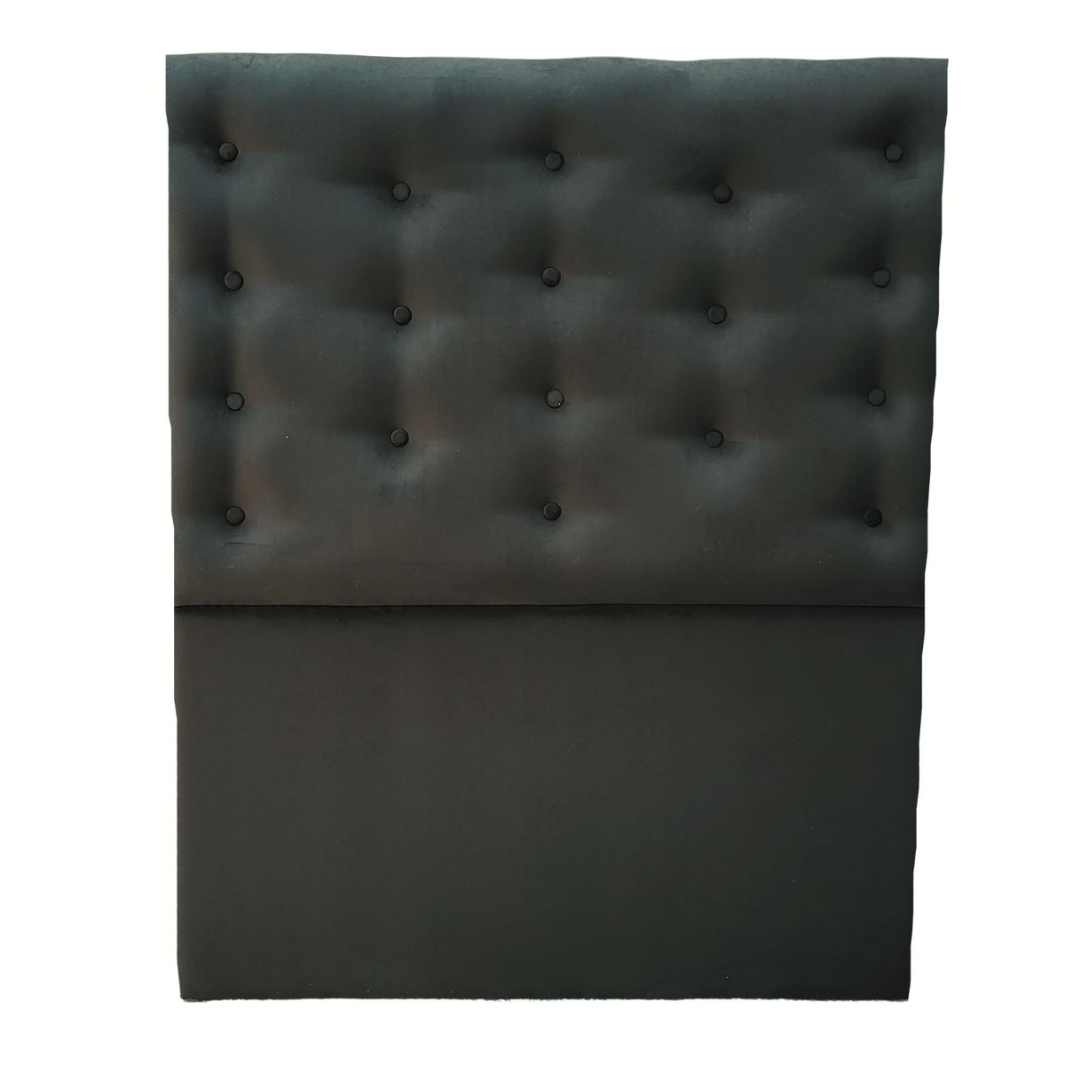 GENERICO - Respaldo 1 Plaza Negro Felpa Botón a piso Muebles Rimar