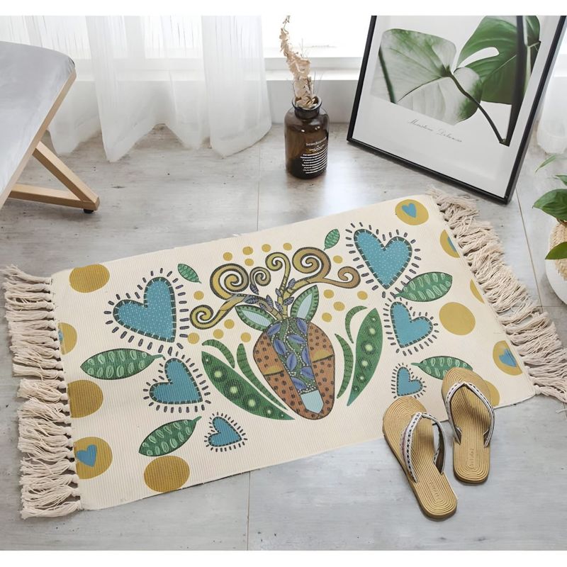 ANGELES DEL HOGAR - Alfombras Pasilleras de Lino 60 cm x 110 cm