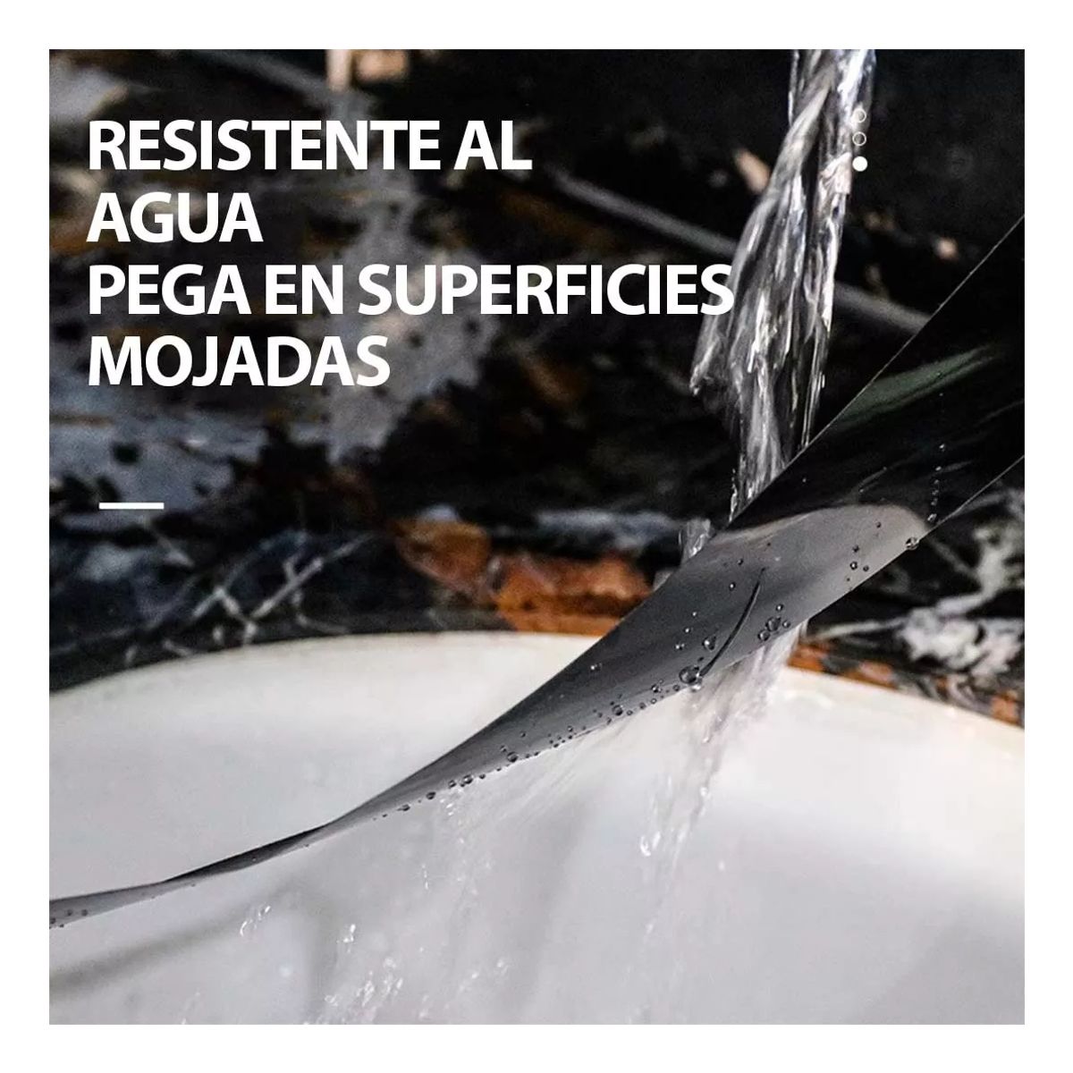 ATURE - Cinta Impermeable Reparación Toldos Lonas Filtración Negra