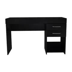 FMFURNITURE - Escritorio 2 Cajones - Blanco 75x120x45.4 cm