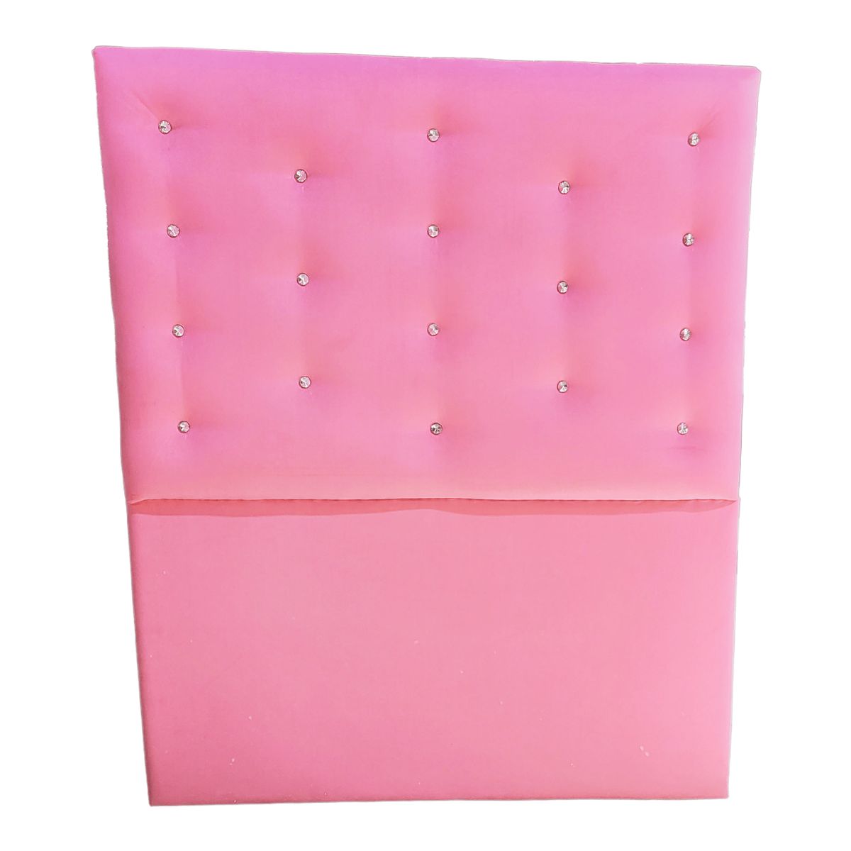 GENERICO - Respaldo 1 1/2 Rosado Felpa Botón Diamante a piso Muebles Rimar