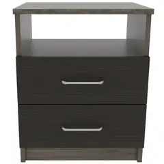 FMFURNITURE - Velador 2 Cajones 507X407X33 Cm Fm-025N - Negro