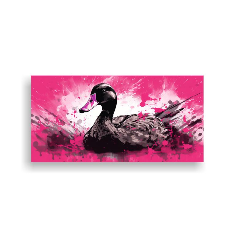 GENERICO - Pinturas Decorativas De Patos Negros Y Rosados En  160x80cm
