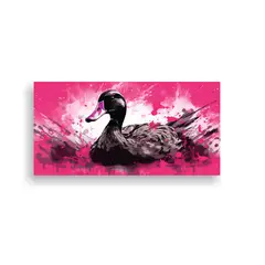 GENERICO - Pinturas Decorativas De Patos Negros Y Rosados En 160x80cm