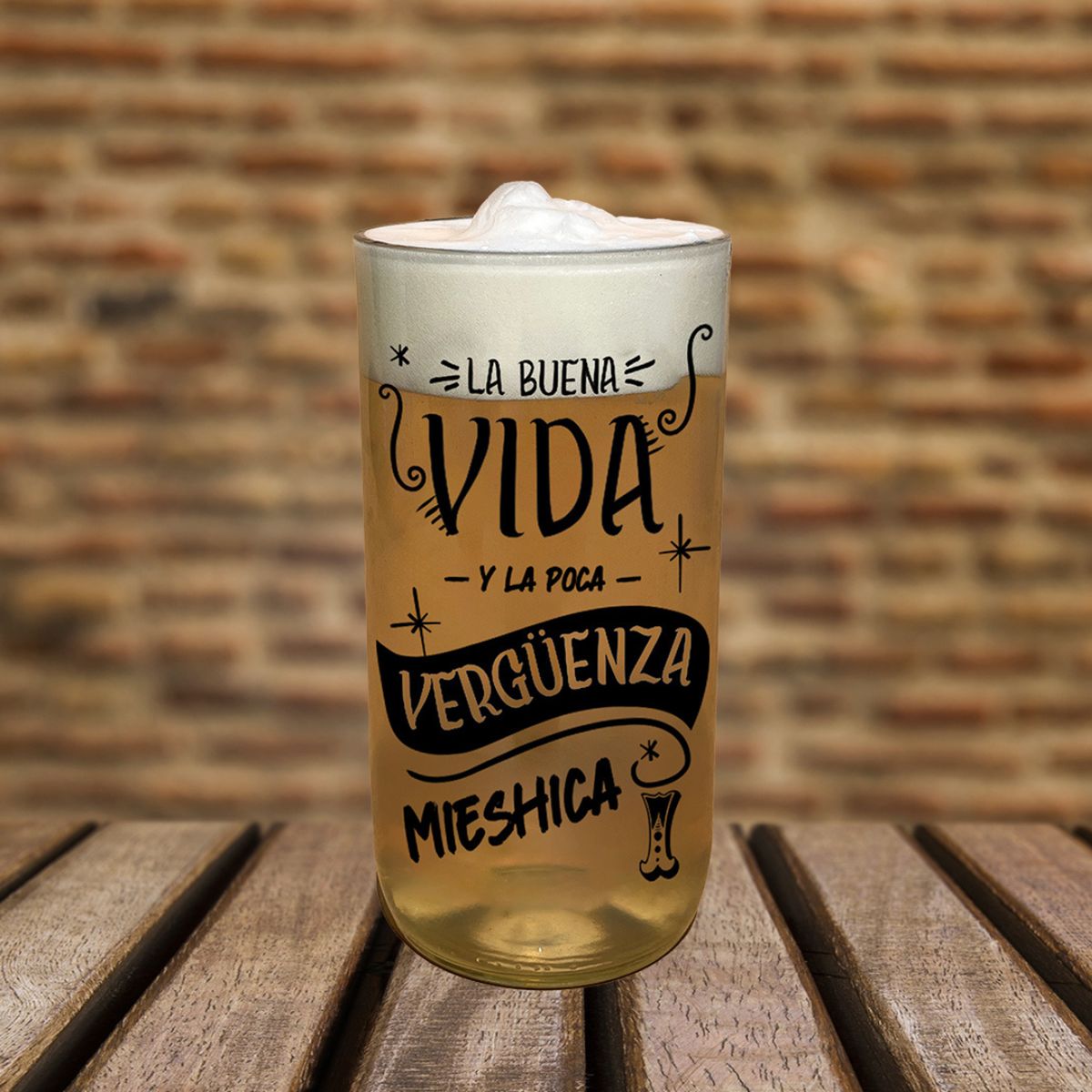 GREEN GLASS - Vaso Gran Terremoto de Litro - Buena Vida