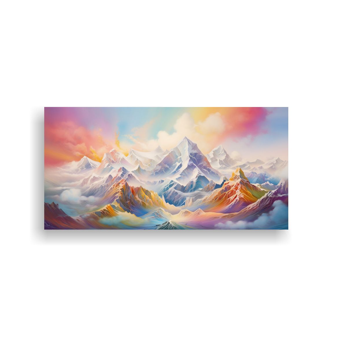 GENERICO - Cuadro Abstracto De Hermoso Estilo Montañas Nevad 160x80cm