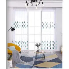ANGELES DEL HOGAR - Visillos Bordados 2 Paños 140 cm x 230 cm