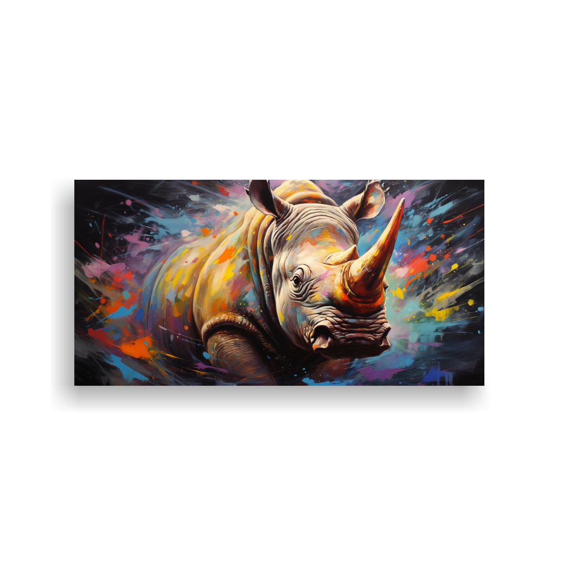 GENERICO - Venta Lienzo Temático Rinoceronte Estilo Pintura  160x80cm