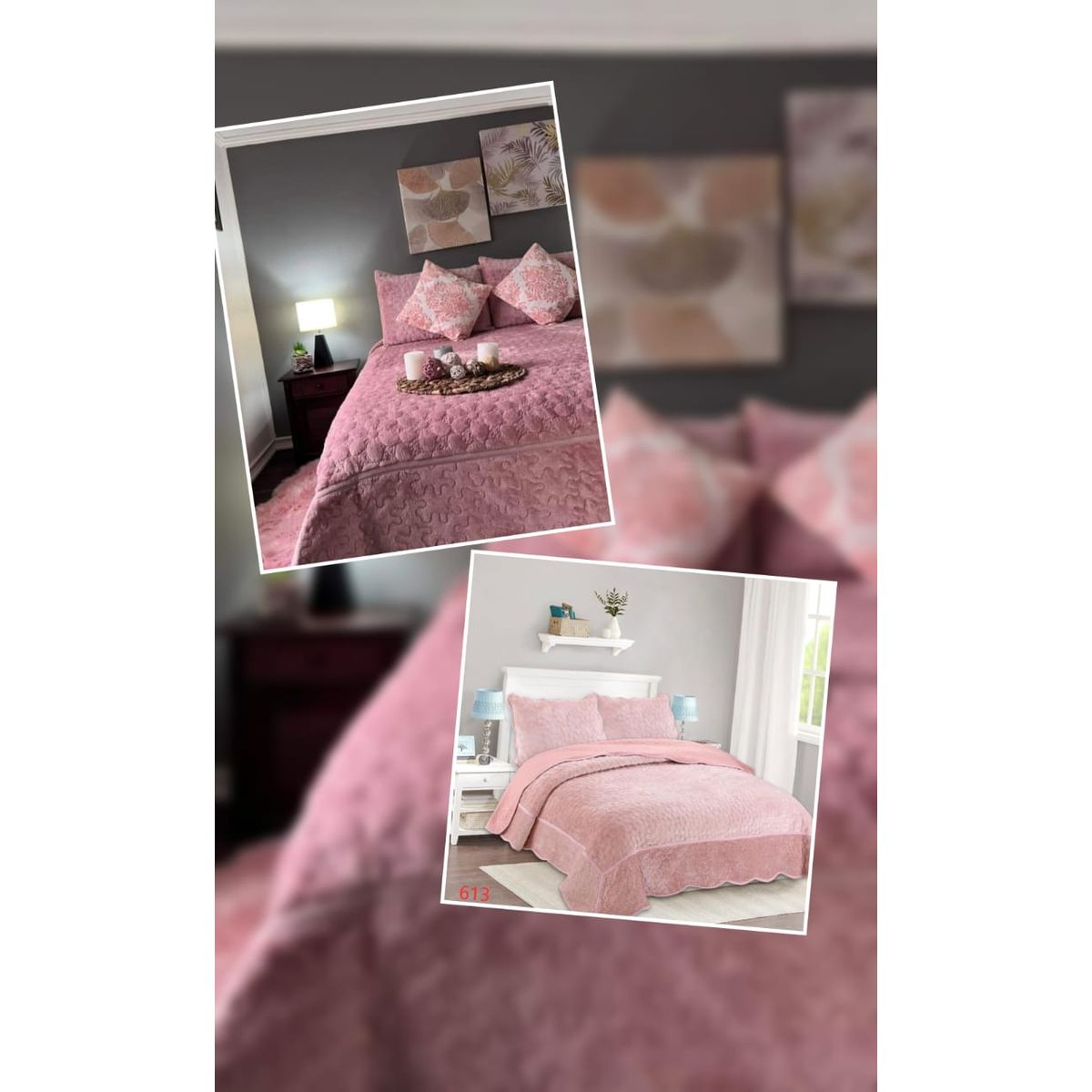 ANGELES DEL HOGAR - Cobertor de Verano con Polar Microplus 2 Plazas Rosa