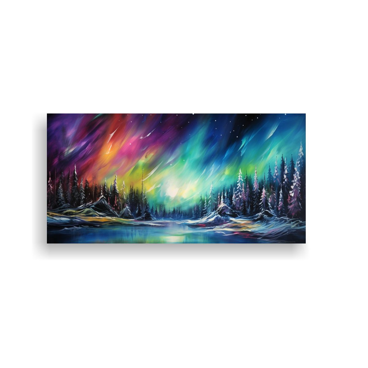 GENERICO - Pintura Abstracta De Colores Norteños Con Vitalid 160x80cm.