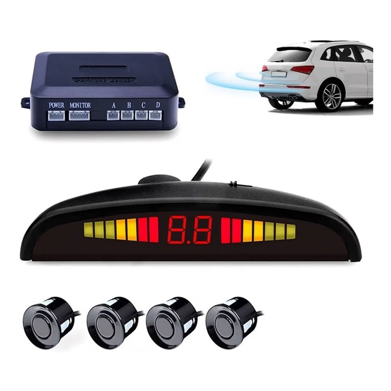GENERICO - Sensor de Retroceso para Auto con Display  Kit Completo