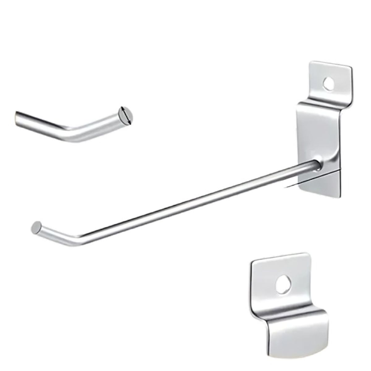 OEM - Pack 100 Ganchos Gancheras Panel Ranurado 15 Cm Exhibidor