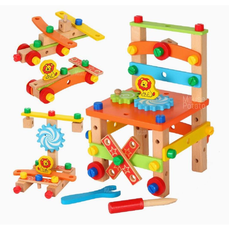GENERICO - Silla Montessori De Madera Con Tuercas