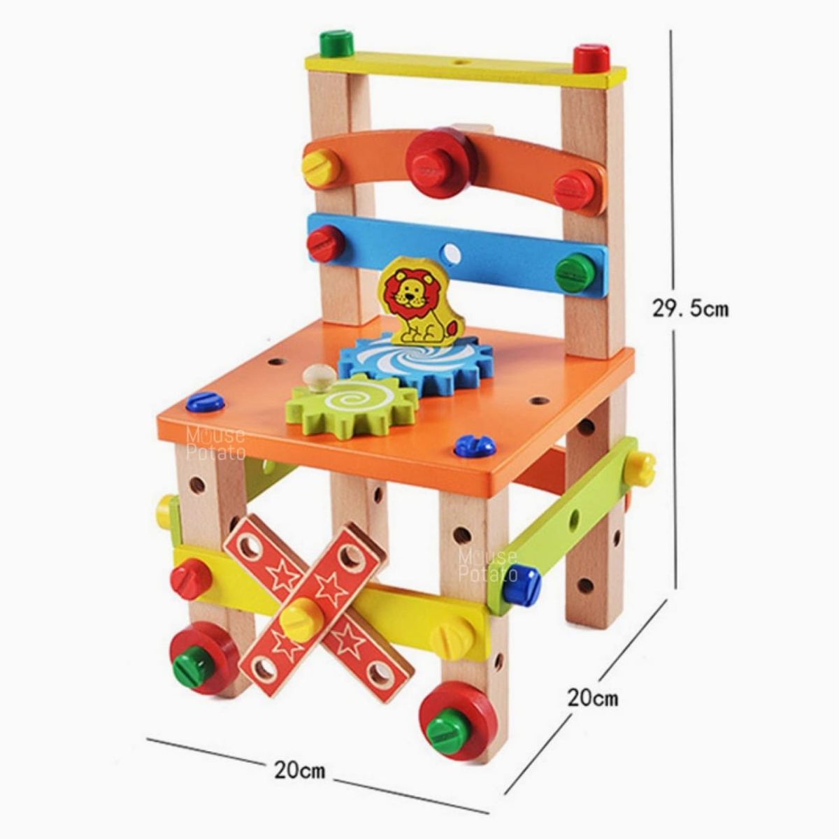 GENERICO - Silla Montessori De Madera Con Tuercas
