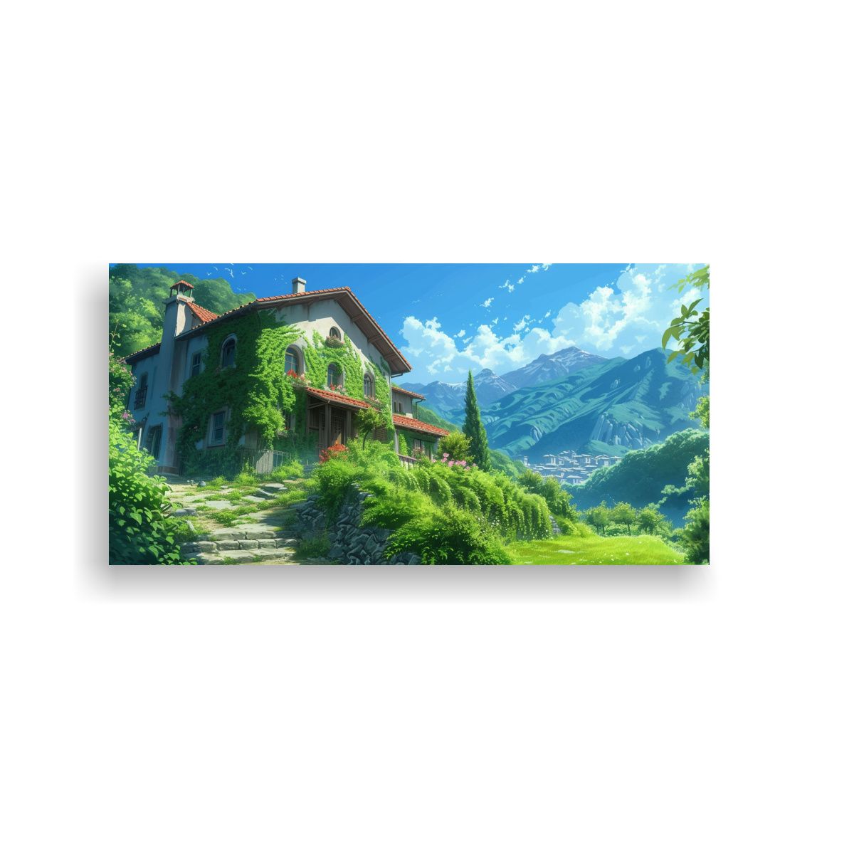 GENERICO - Animación De Casa Con Vegetación Y Cuadros Decor 160x80cm