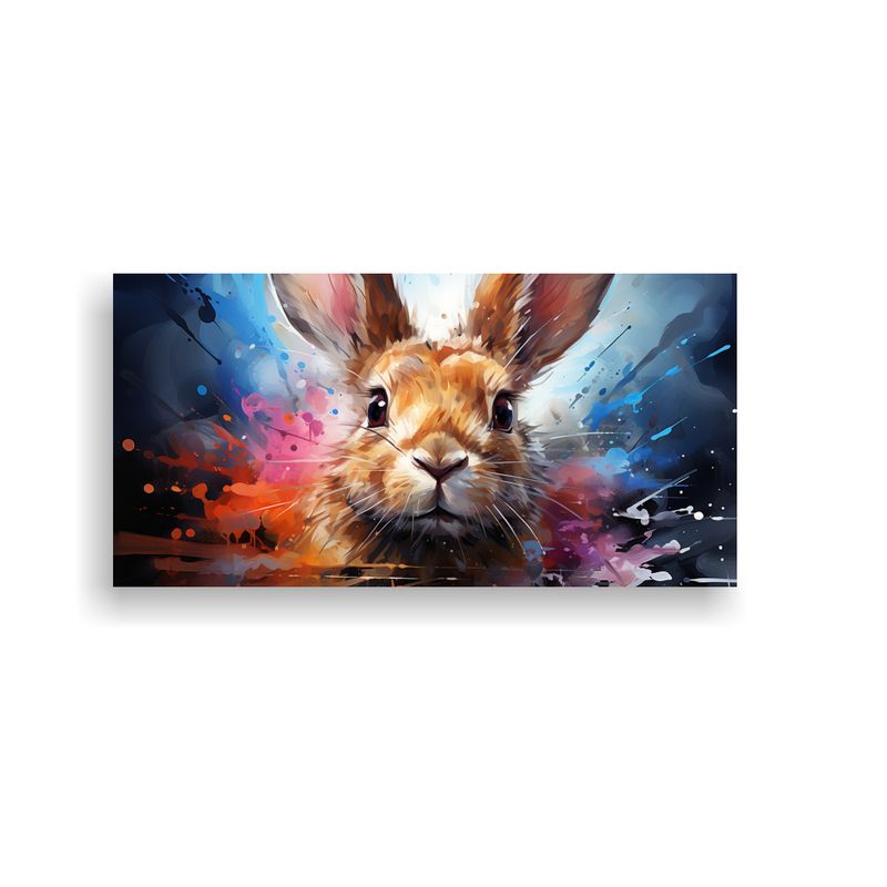 GENERICO - Cuadro Moderno Simétrico Abstracto En Acuarela Co 160x80cm