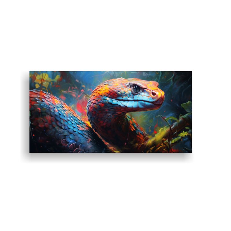 GENERICO - Cuadro Estilo Oleo Serpiente Estilo Galería Color 160x80cm